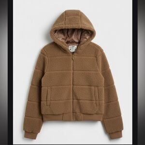 Ci Sono Taupe Sherpa Jacket